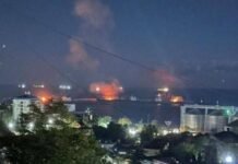 Россию ночью атаковали дроны. В Туапсе поражены танкер и нефтеналивной терминал – видео