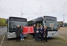 Вінниця отримала від міста-побратима Карлсруе сучасні автобуси Mercedes Citaro та медичне оснащення