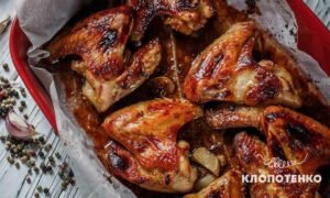 Рецепт курячих крилець в соєво-медовому соусі