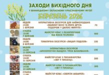 Вінницький краєзнавчий музей запрошує на березневі заходи вихідного дня